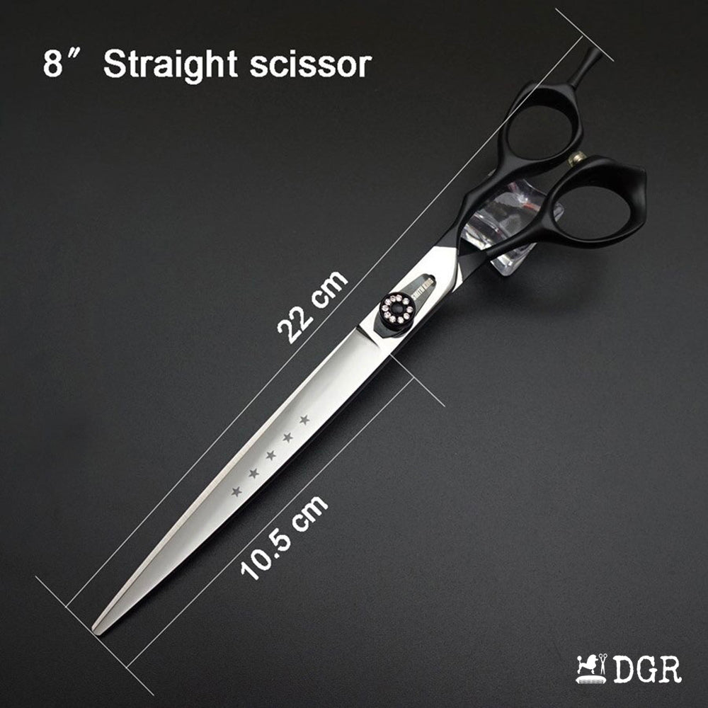 8" Professional Pet Grooming Shears Set - Black