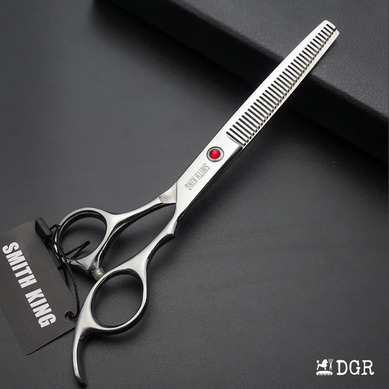 7" Professional Pet Grooming Shears Set (4 Pcs - Silver)