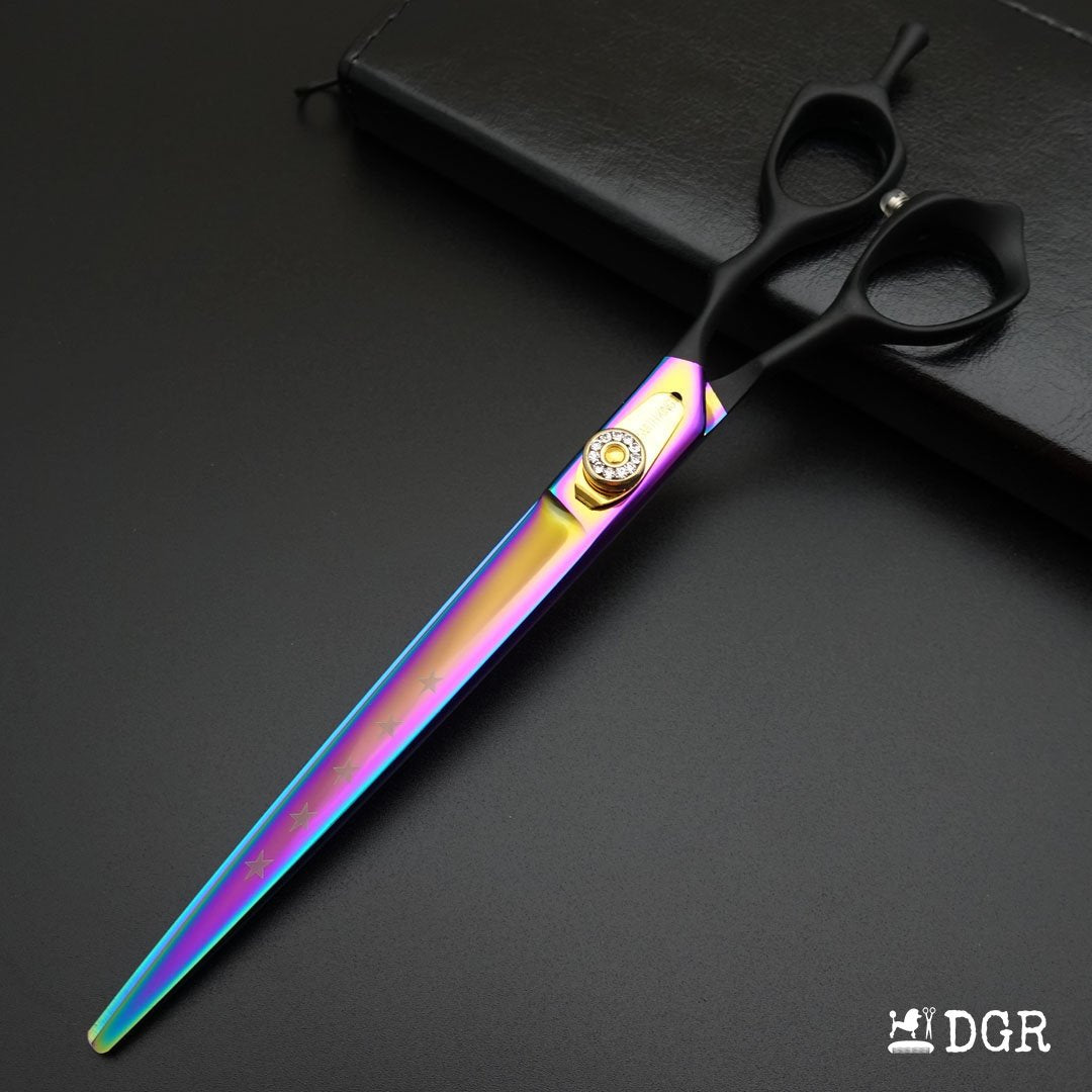 8" Professional Pet Grooming Shears Set -Rainbow and black