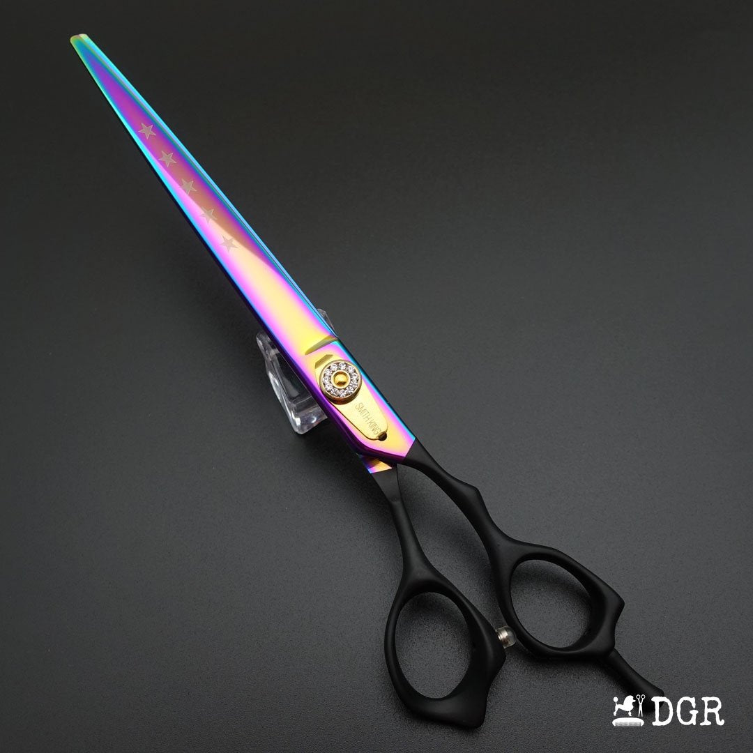 8" Professional Pet Grooming Straight Scissors 1Pcs -Rainbow