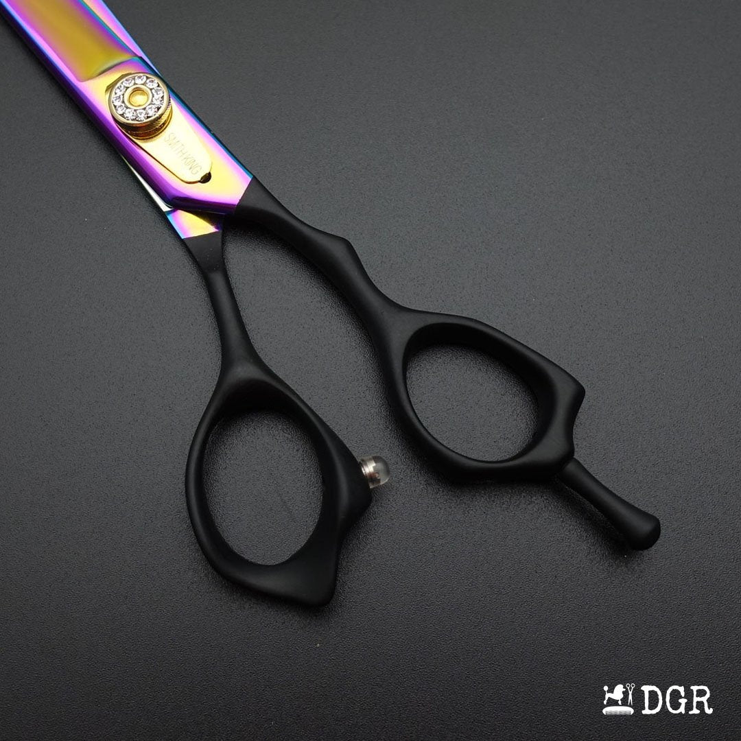 8" Professional Pet Grooming Shears Set -Rainbow and black