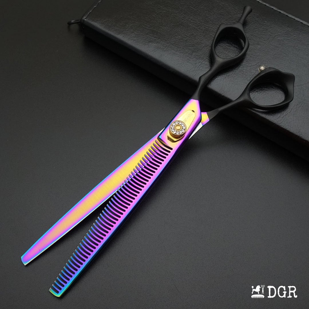 8" Professional Pet Grooming Shears Set -Rainbow and black