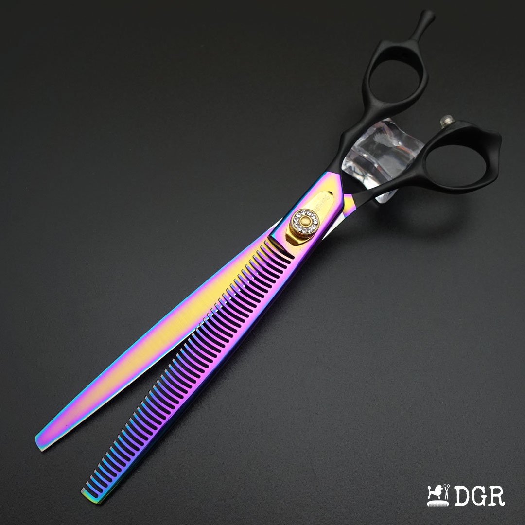 8" Professional Pet Grooming  Thinning Scissors 1Pcs -Rainbow