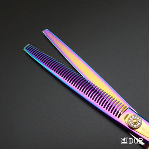 8" Professional Pet Grooming  Thinning Scissors 1Pcs -Rainbow