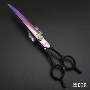 8" Professional Pet Grooming Shears Set -Rainbow and black