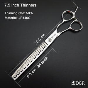 7.5" Professional Pet Grooming Thinning Scissors (Silver)