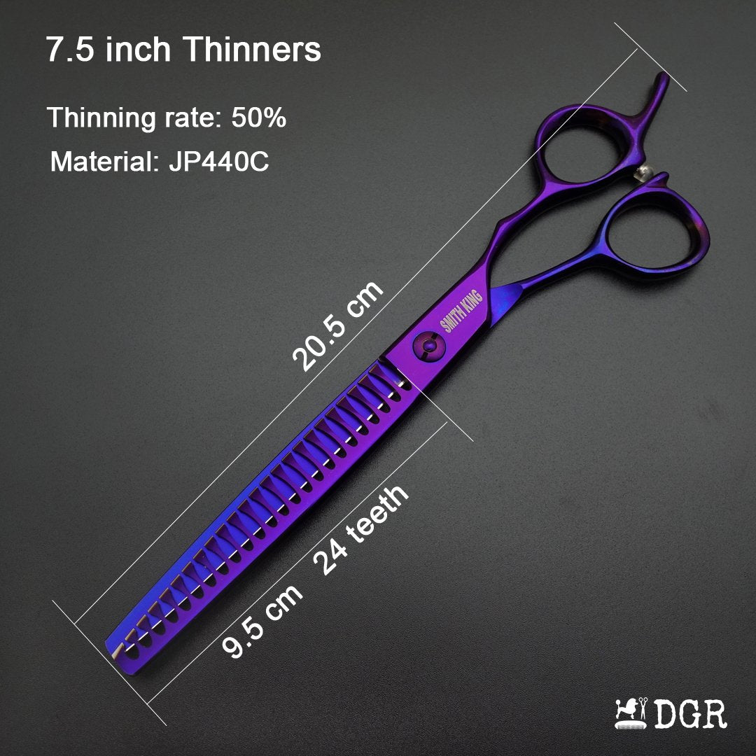 7.5" Professional Pet Grooming Thinning Scissors (Violet)