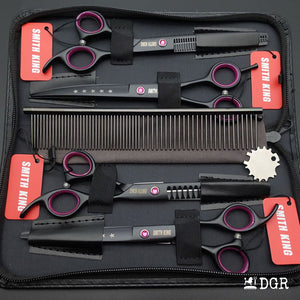 7“ Pro. PET GROOMING Shears 4Pcs set-Black-comb-USA warehouse available