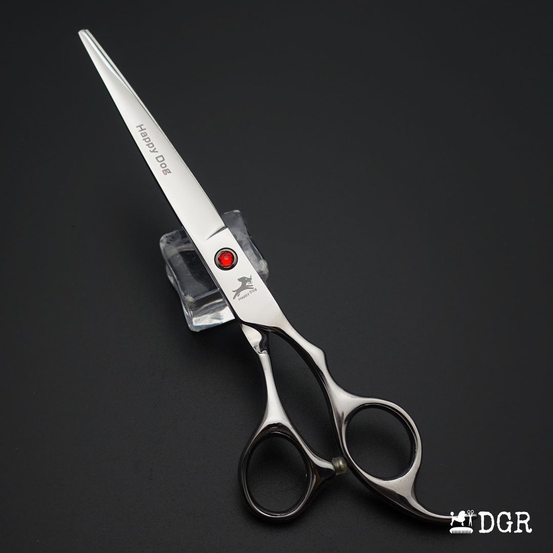 7" Professional Pet Grooming 4Pcs shears-happy dog - (Silver)