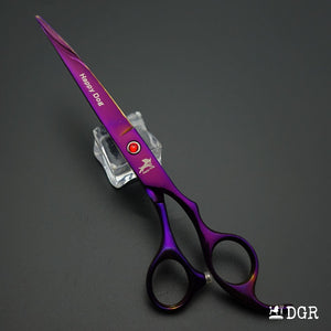 7" Professional Pet Grooming 4Pcs shears-happy dog - (Violet)