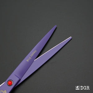 7" Professional Pet Grooming 4Pcs shears-happy dog - (Purple)