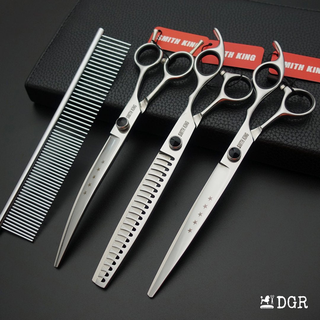 8" Professional Pet Grooming Shears Set - Silver