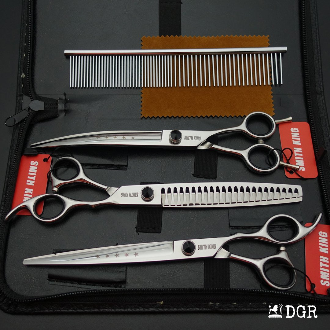 8" Professional Pet Grooming Shears Set - Silver