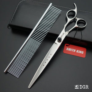 8" Professional Pet Grooming Shears Set - Straight scissors 1Pcs-comb