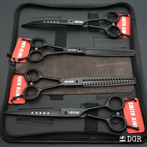 7“ Pro. PET GROOMING Shears 4Pcs-Black (USA Stock Available)