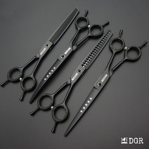 7“ Pro. PET GROOMING Shears 4Pcs-Black (USA Stock Available)