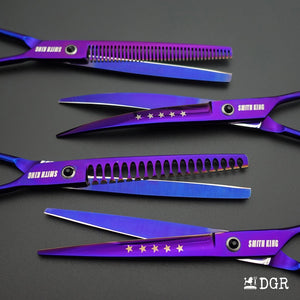 7“ Pro. PET GROOMING Shears 4Pcs-Violet(USA Stock Available)