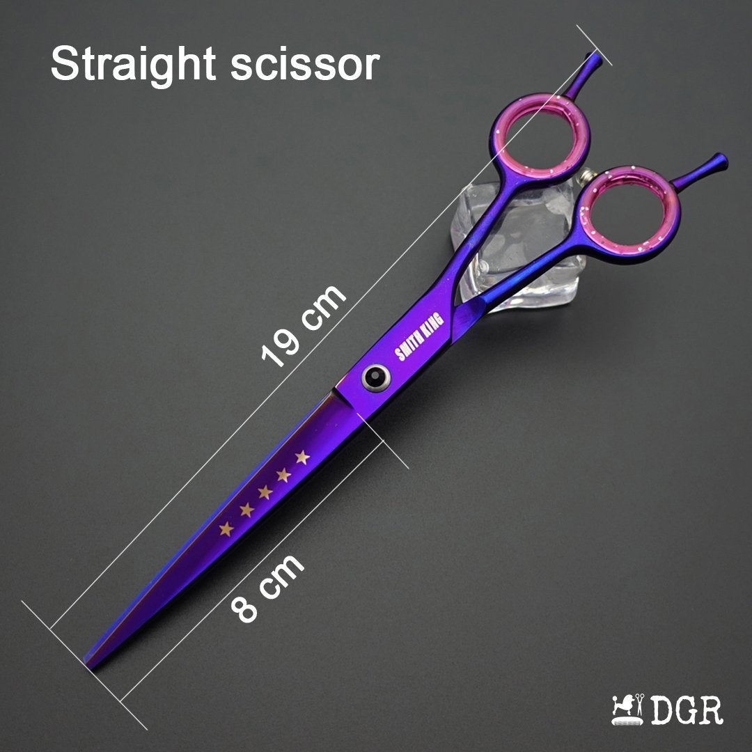 7“ Pro. PET GROOMING Shears 4Pcs-comb (3 colors available）