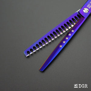 7“ Pro. PET GROOMING Shears 4Pcs-comb (3 colors available）