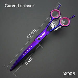 7“ Pro. PET GROOMING Shears 4Pcs-Violet(USA Stock Available)