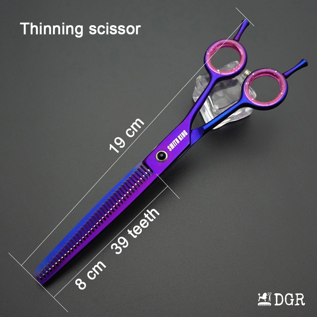 7“ Pro. PET GROOMING Shears 4Pcs-comb (3 colors available）