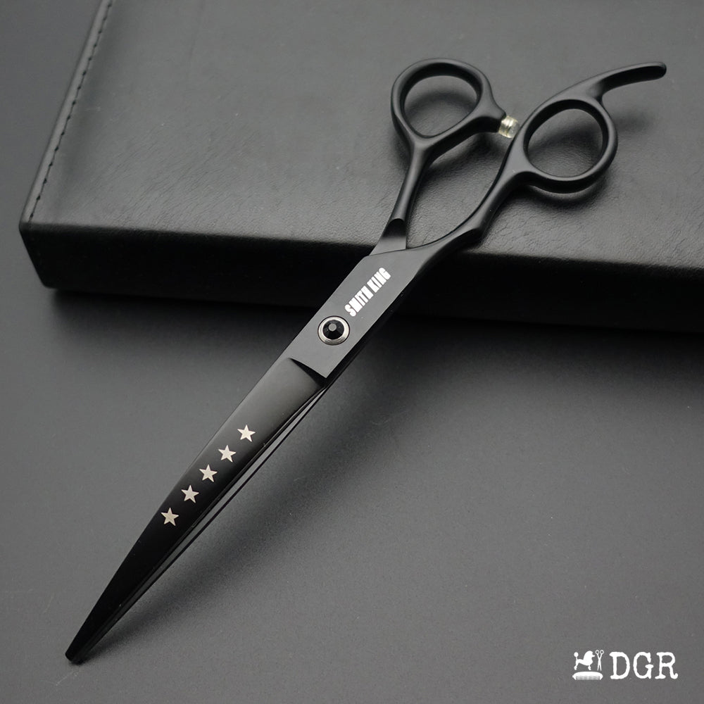 7" left-handed Pro. Pet Grooming Shears 1Pcs -Curved Scissors