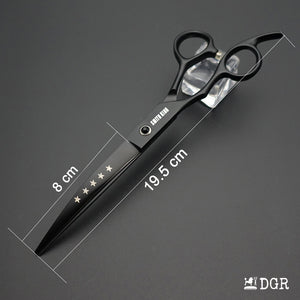 7" left-handed Pro. Pet Grooming Shears 3Pcs Set -Black-Comb