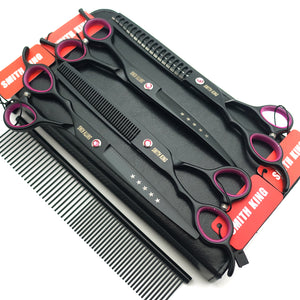 7“ Pro. PET GROOMING Shears 4Pcs set-Black-comb-USA warehouse available