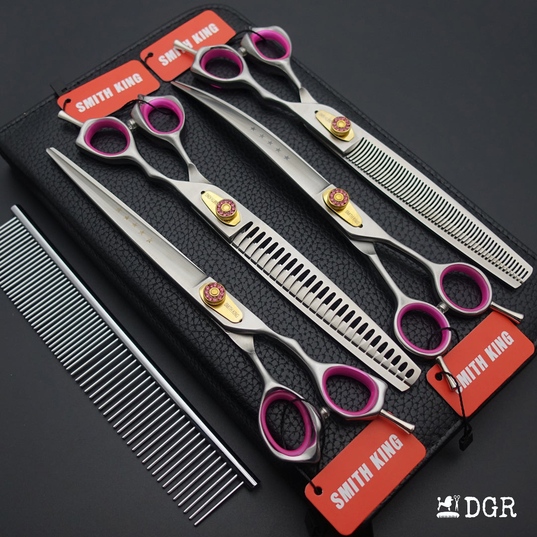 8" Pro. Pet Grooming Scissors 4Pcs set with Comb (New Arrivals)