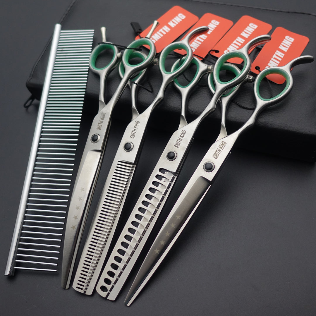 7" left-handed Pro. Pet Grooming Shears 4Pcs Set-New Arrivals