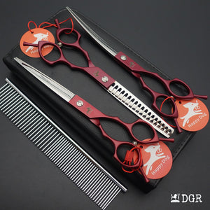 6.75" Pro. Pet Grooming Shears 3Pcs Set With Comb (New Arrivals)