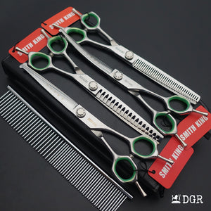 7" Pro. Dog Grooming Scissors Set with Safety Round Tips (New Arrivals)