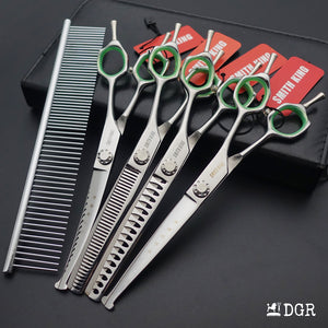 7" Pro. Dog Grooming Scissors Set with Safety Round Tips (New Arrivals)