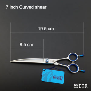 7" Professional Pet Grooming Shears 3Pcs Set -Silver