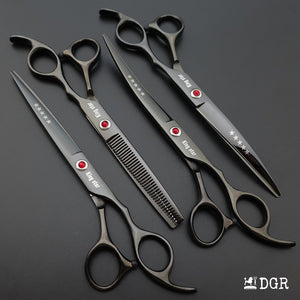 7" Professional Pet Grooming Shears Set - Black-USA warehouse available