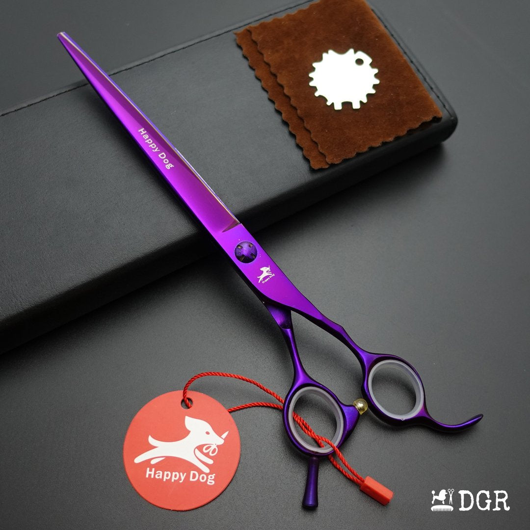 7.5" Professional Pet Grooming Straight Shears - 1 Pcs (Purple)