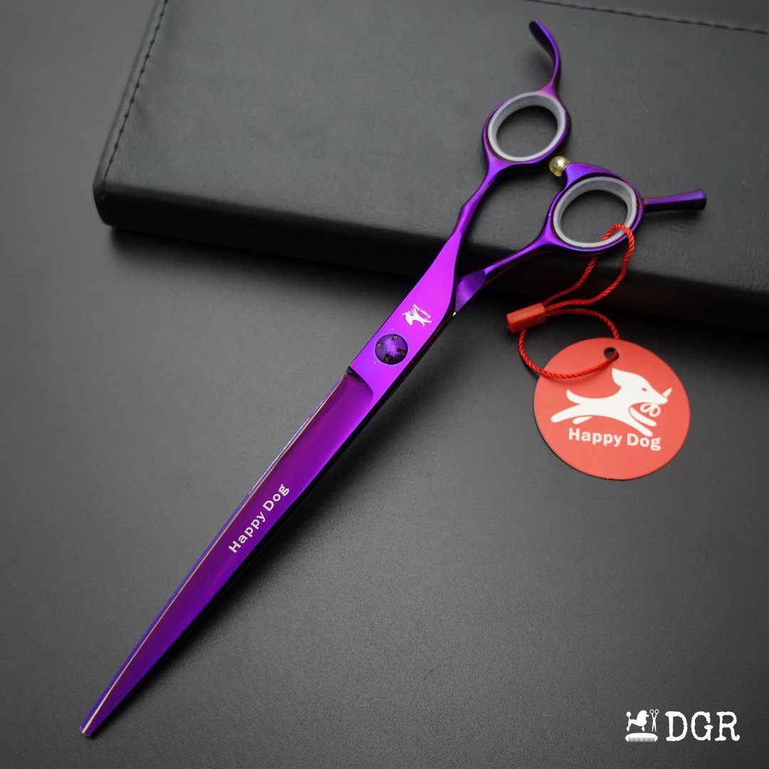 7.5" Professional Pet Grooming Straight Shears - 1 Pcs (Purple)