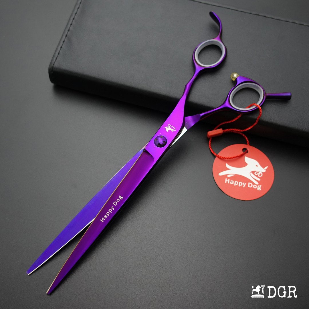 7.5" Professional Pet Grooming Straight Shears - 1 Pcs (Purple)