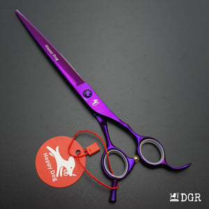 7.5" Professional Pet Grooming Straight Shears - 1 Pcs (Purple)