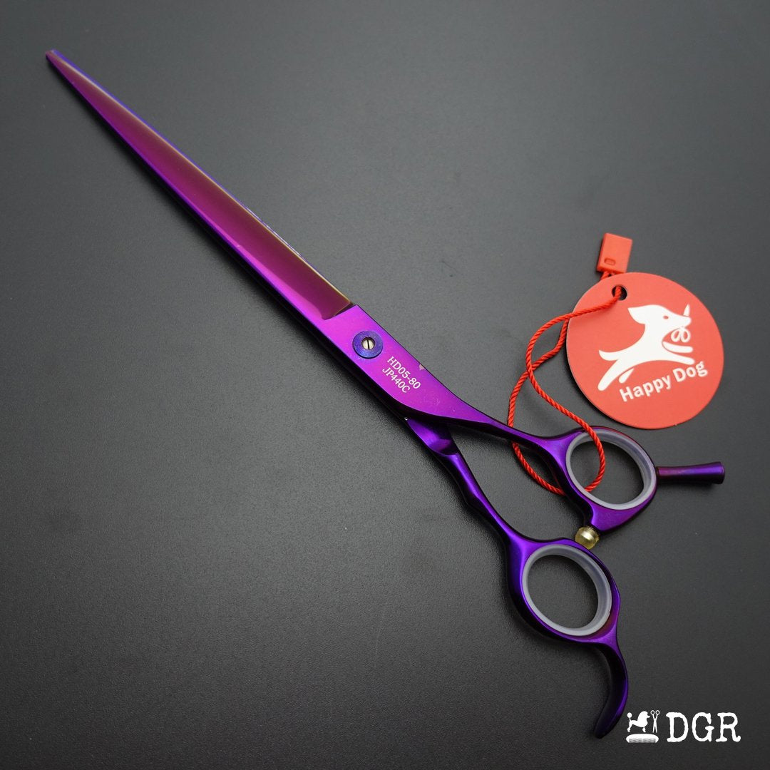 7.5" Professional Pet Grooming Straight Shears - 1 Pcs (Purple)