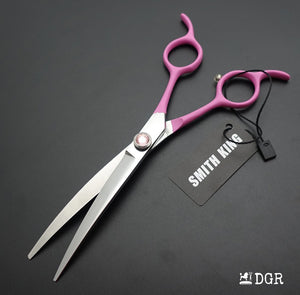 6.5" Professional Pet Grooming Curved Scissors (Pink)