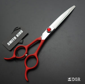 6.5" Professional Pet Grooming Curved Scissors (Red)