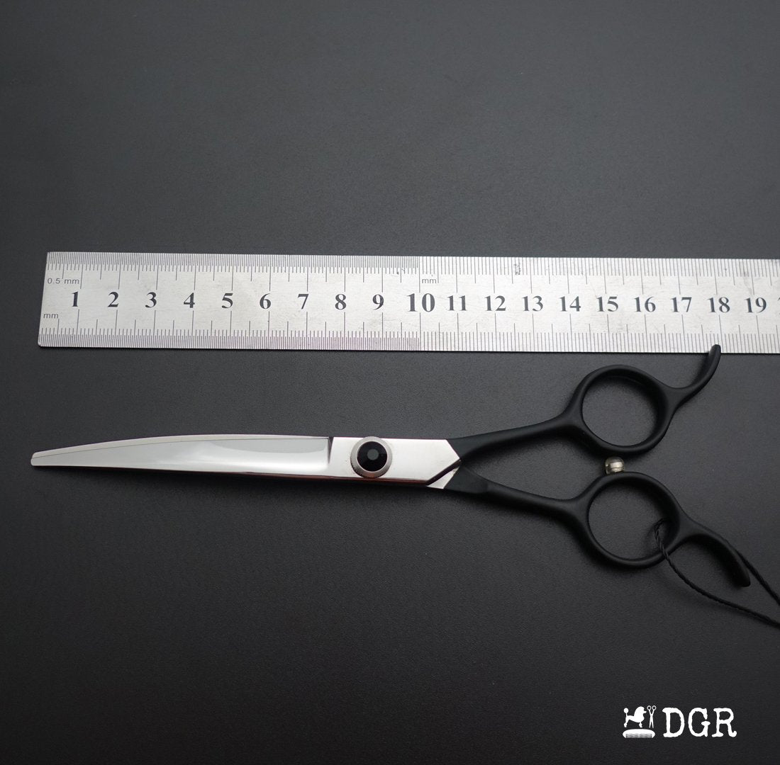 6.5" Professional Pet Grooming Curved Scissors (Black)