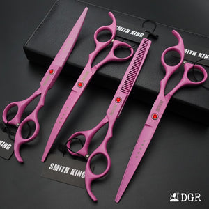 7" Professional Pet Grooming Shears Set - Pink-Violet-USA warehouse available