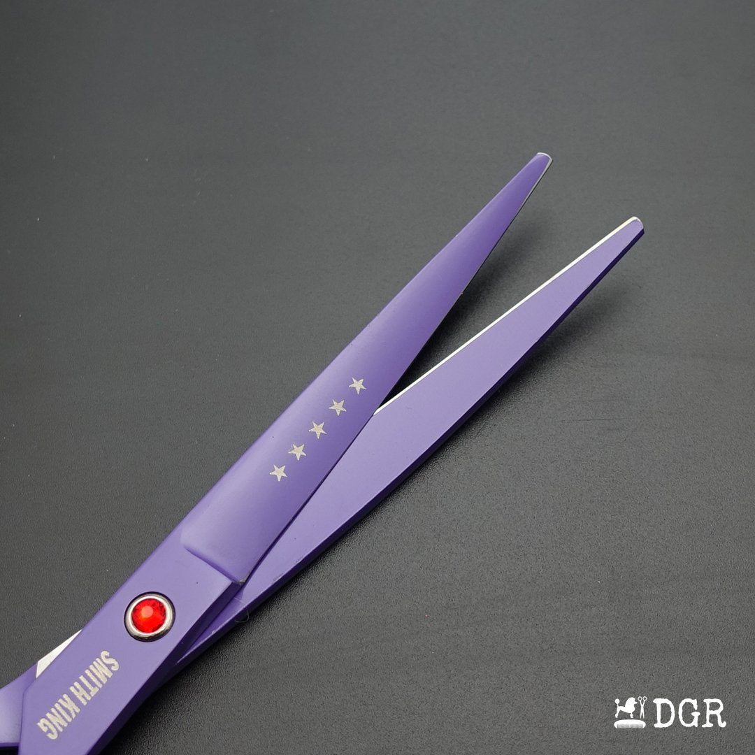 7" Professional Pet Grooming Shears Set (4 pcs - Purple)