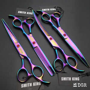 7" Professional Pet Grooming Shears Set-4 pcs-Rainbow- USA warehouse available