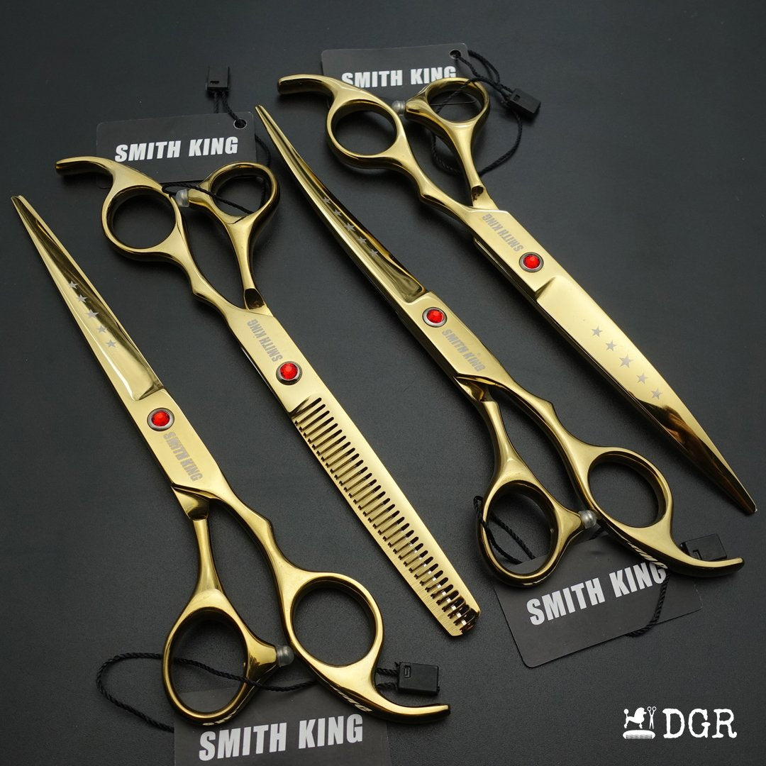 7" Professional Pet Grooming Shears Set-4 pcs - Golden-USA warehouse available