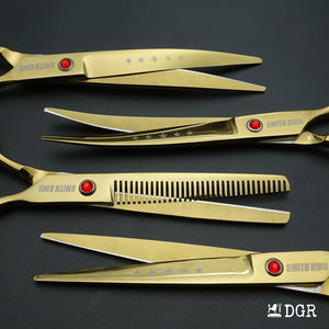 7" Professional Pet Grooming Shears Set-4 pcs - Golden-USA warehouse available