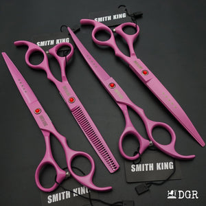 7" Professional Pet Grooming Shears Set - Pink-Violet-USA warehouse available