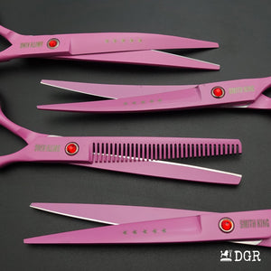 7" Professional Pet Grooming Shears Set - Pink-Violet-USA warehouse available